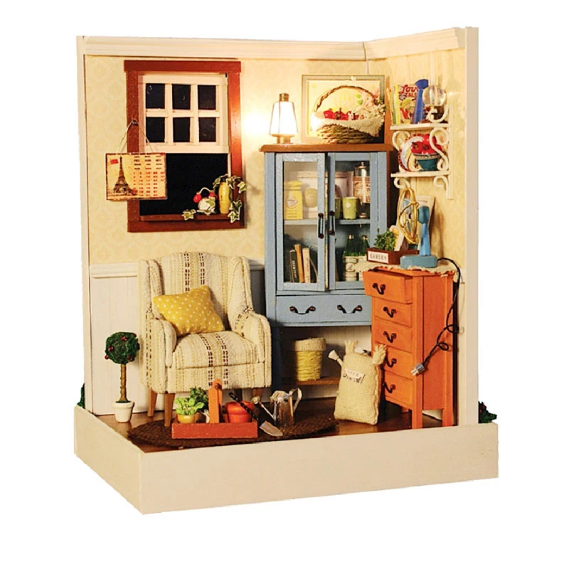 

mylb Doll house furniture miniatura diy doll houses miniature dollhouse wooden handmade toys for children birthday gift town