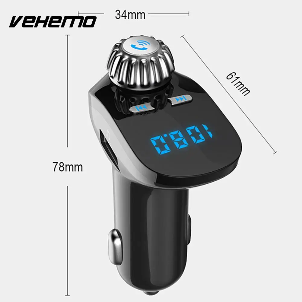 Bluetooth приемник fm-передатчик Громкая связь Универсальный fm-адаптер музыка