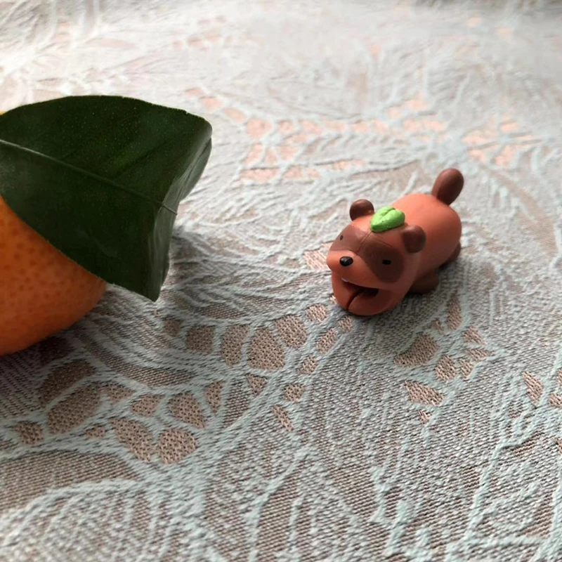 Животное кабель протектор укус для iPhone намотки кабеля Lucky Cat держатель телефона Аксессуар Организатор кукла модель Забавный для зарядн
