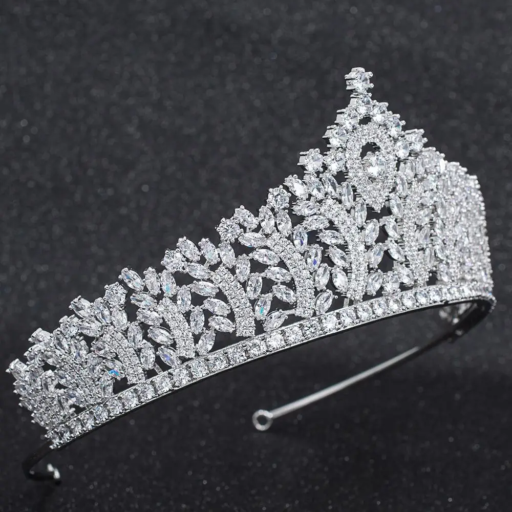 Классическая свадебная тиара с кубическим цирконием корона для женщин и девушек