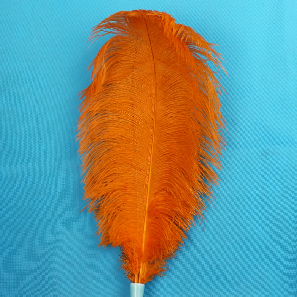 

new 10 PCS beautiful orange ostrich feather 40-45 cm / 16 to 18 inches ostrich plumage performance art plumes decoration