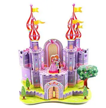 689-H 3D Puzzle Jigsaw Baby toy Kid Early learning Castle Construction pattern gift For Children Brinquedo Educativo Houses Puzzle WYQ - Цвет: 689-H
