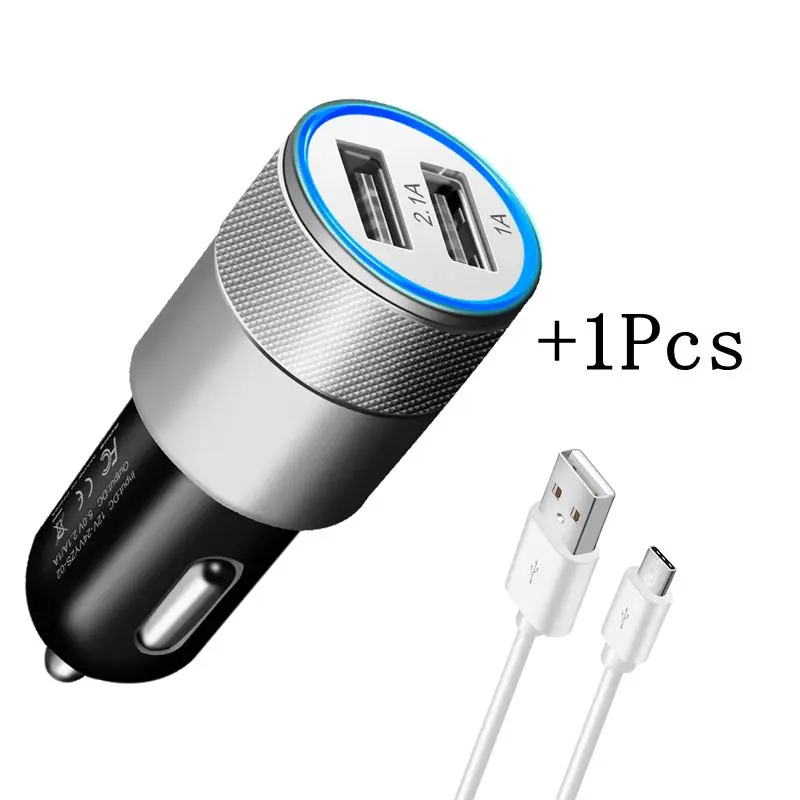 Crauch Dual USB Автомобильное зарядное устройство Универсальный мобильный телефон USB адаптер для iPhone X 8 7 Plus для samsung S8 S7 S6 htc USB сигарная розетка - Тип штекера: add White Type C