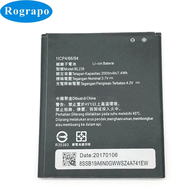 Новый Сменный аккумулятор BL239 2000 мАч для Lenovo A399 A330E A3500 HV BL 239|battery for lenovo|battery forbattery