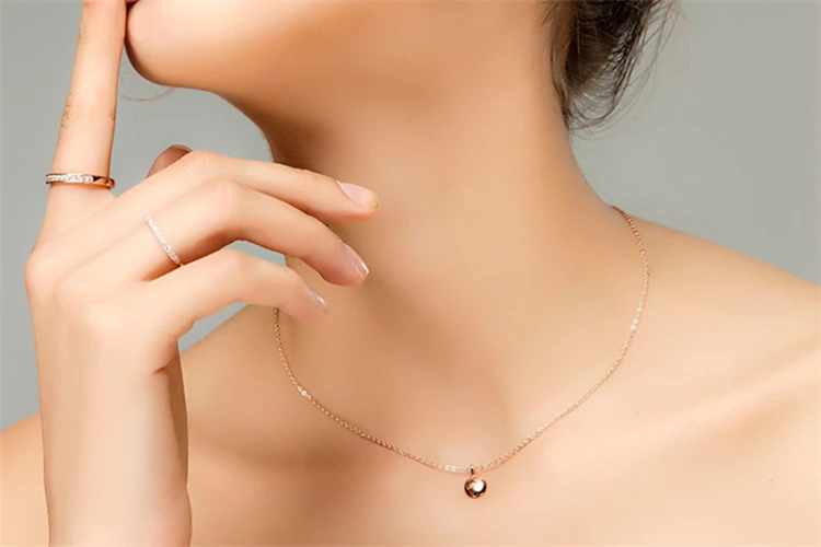 S925 Стерлинговое серебро, ювелирные изделия,, корейская мода, письмо, маленькая золотая фасоль, изысканная креативная женская подвеска, ожерелье