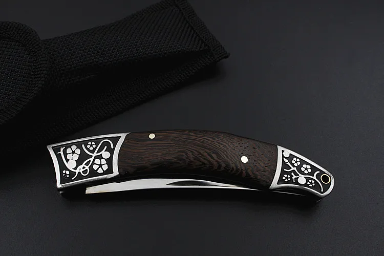 Swayboo zebra wood карманный нож открытый 7CR17MOV стальной Кемпинг 56HRC твердость