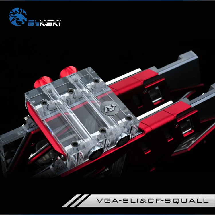 Bykski VGA SLI & CF SQUALL блок водяного охлаждения SLI/Crossfire Модуль соединения моста для двух
