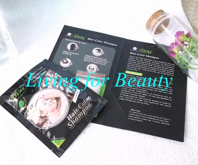Dexe бренд каштановая темно русая краска для волос крем женщин и мужчин коричневый цвет шампунь 25 мл * 10