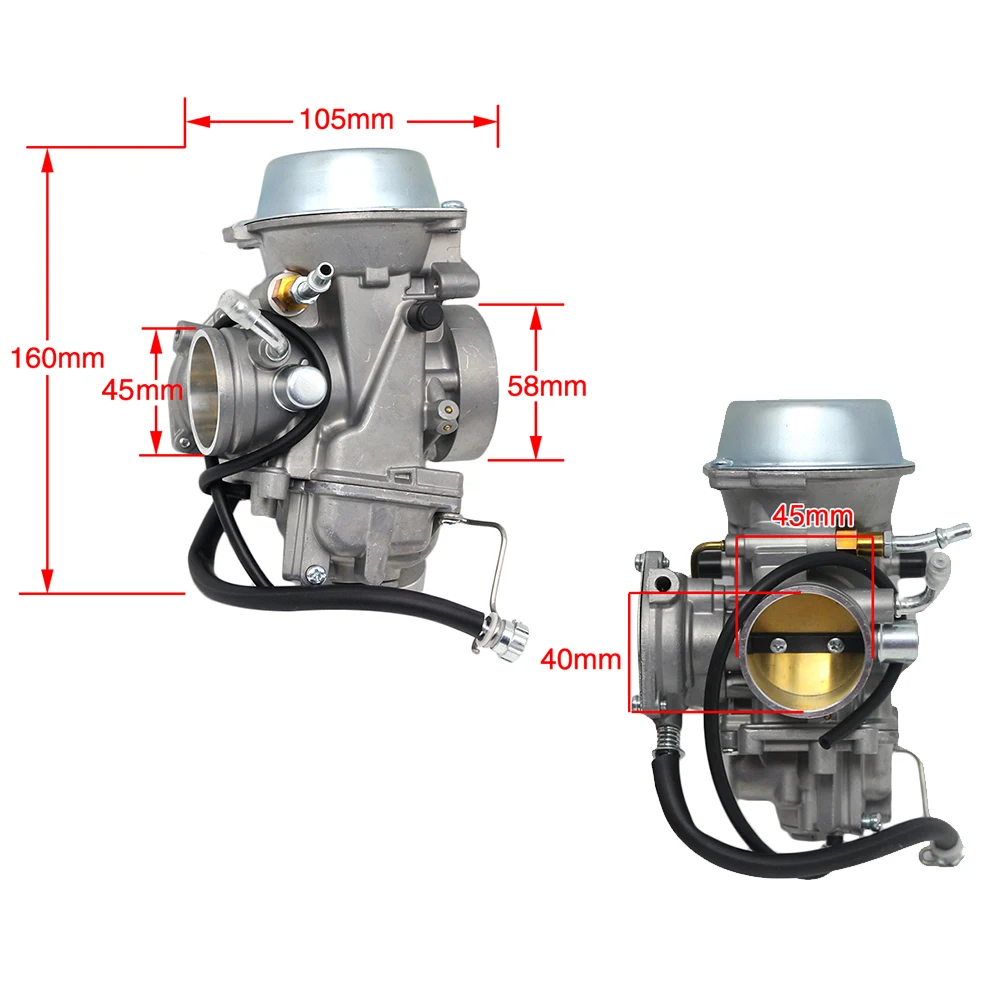 Карбюратор ZSDTRP PD40J для мотоцикла 40 мм вакуумный карбюратор POLARIS 500 Magnum Outlaw 400cc до