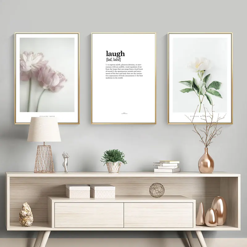 Scandinavian Flower Quotes Nordic Poster Wall Paintings Canvas Art Posters And Prints Pictures For Living Room | Дом и сад
