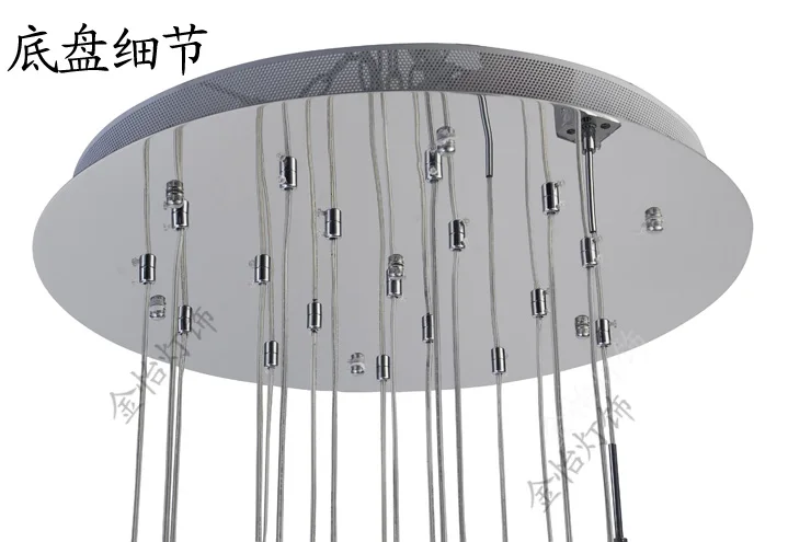 выставочный зал Modern Led luminaria спиральный кристалл освещение для магазина длинные