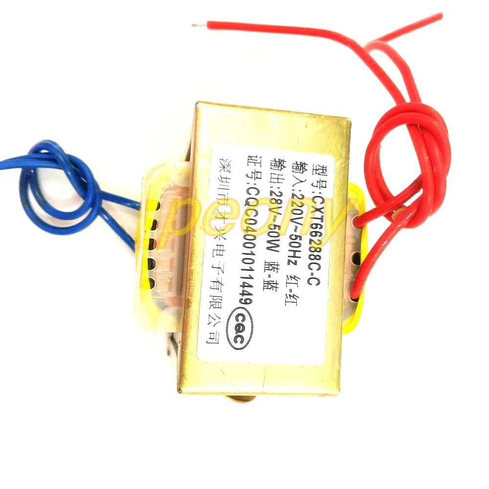 EI66 силовой трансформатор 50 Вт/ва 220В до 28В 1.78A AC AC28V трансформатор|Трансформаторы| |