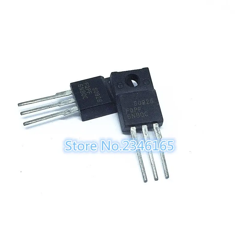 10 шт. FQPF6N80C MOSFET N CH 800V 5.5A TO 220F 6N80|Интегральные схемы| |