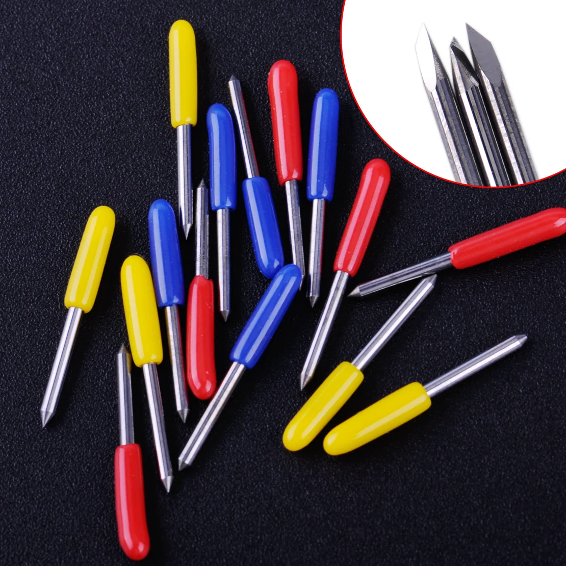 

LETAOSK 5pcs 30 degrees 45 degrees 60degrees Cemented Carbide Cutting Tungsten Blade Knife Fit for Mimaki Cutting Plotter Cutter