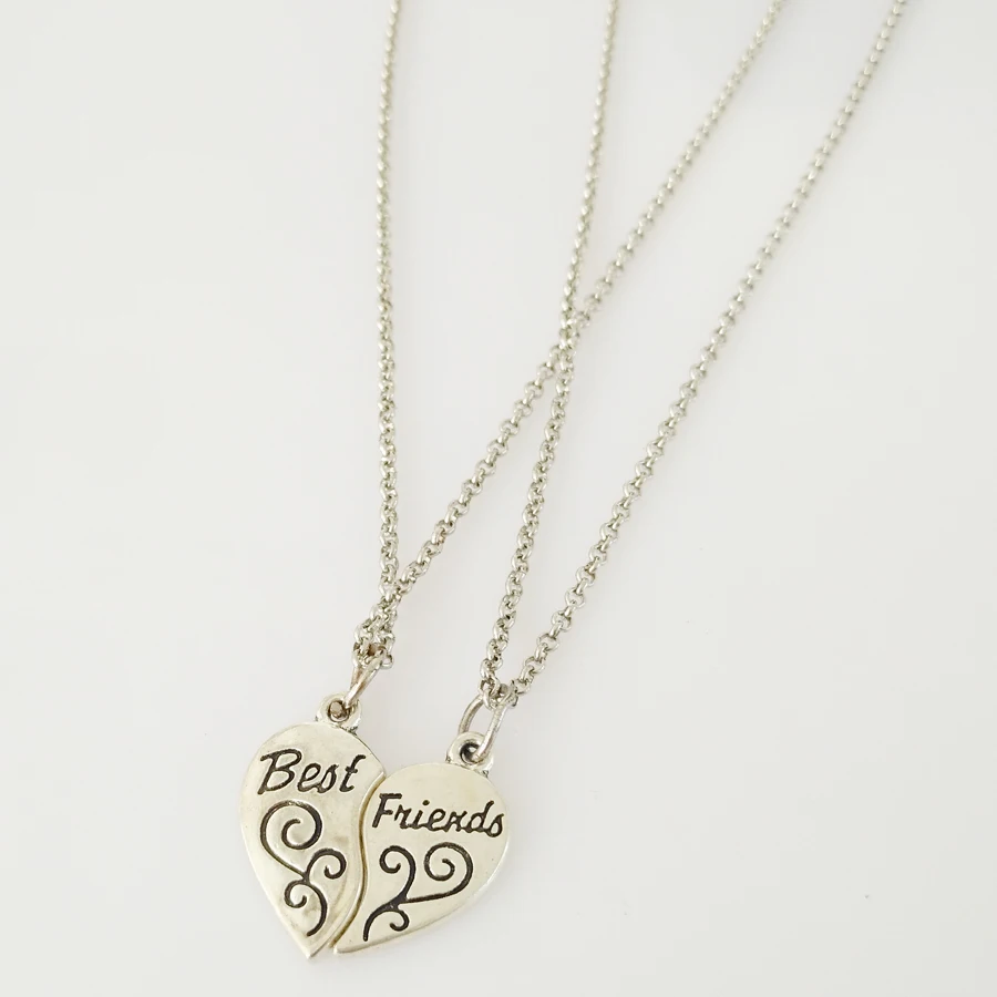 2018 New Best Friends Heart Pendant Chain Necklace Fashion Friendship Forever Women Girls Gifts Necklaces Jewelry | Украшения и