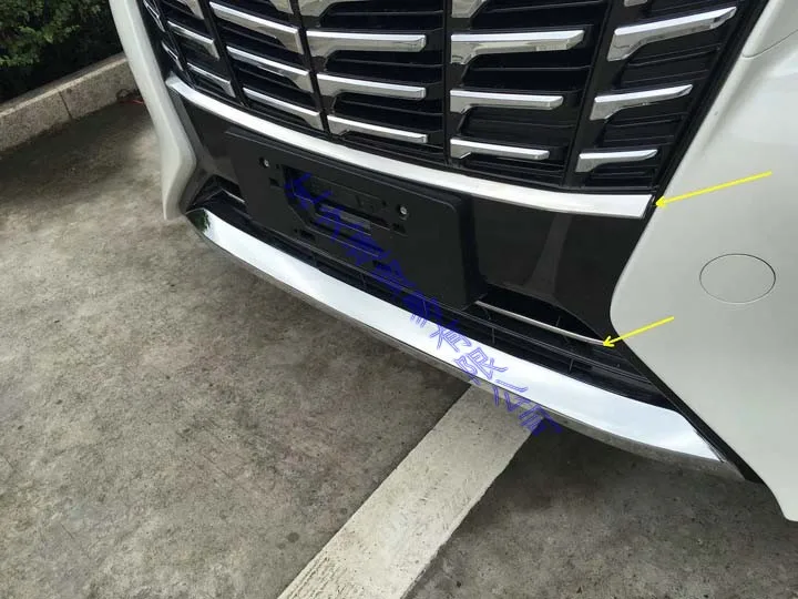 For 2016 2017 2018 Toyota luxuriousness Edition Alphard ABS Chrome Front Bumper Skid Protector Guard Plate trim strip | Автомобили и