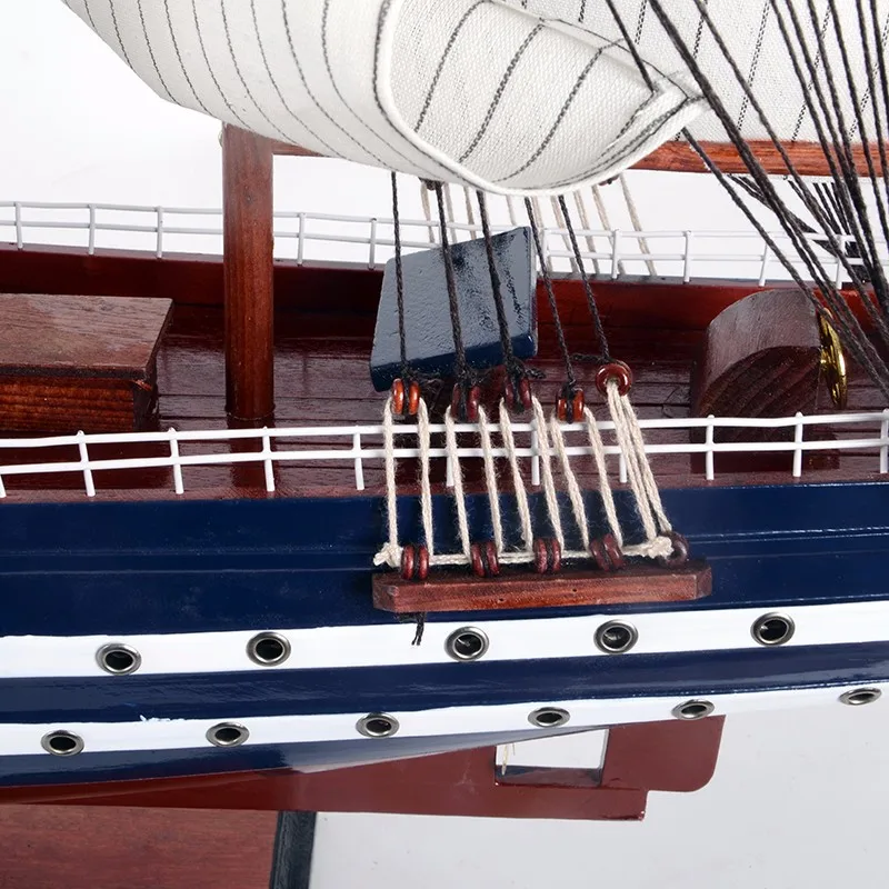 LUCKK 100 см Италия Vespucci деревянная модель кораблей синее морское деревянное украшение для дома Nordico интерьерное дерево для ремесел аксессуары