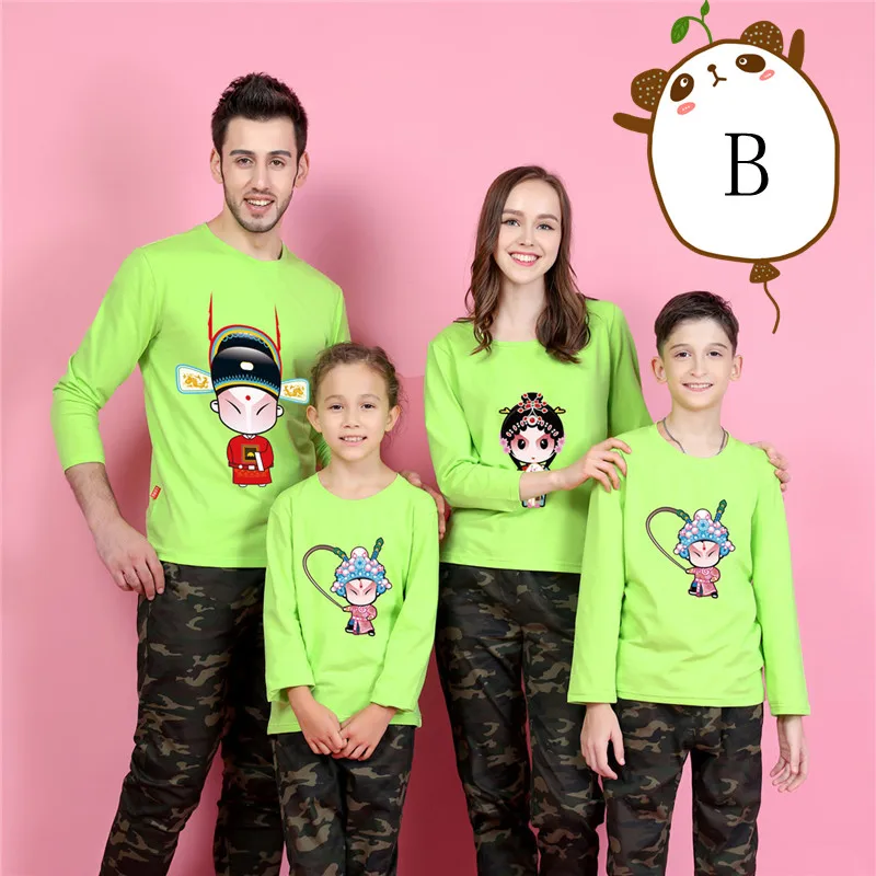 Родитель ребенок Футболки прекрасный мультфильм рубашка любителей Семейные