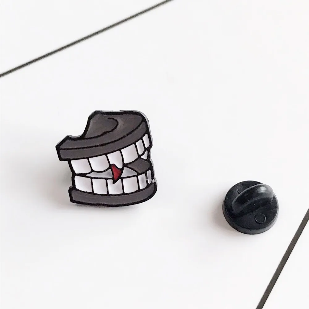 Креативная Корейская версия эмалированная брошь для зубных протезов модная