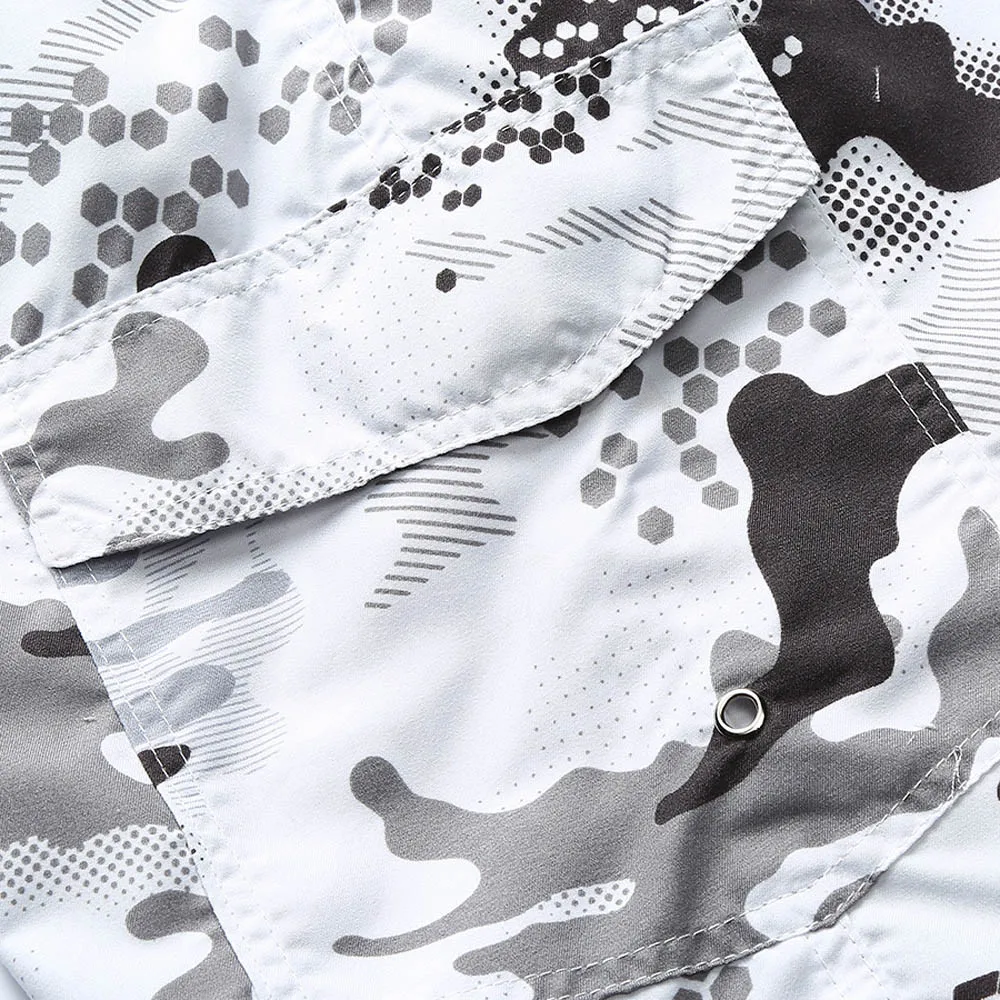 

Beach shorts Men multi-pocket swimming trunk summer camouflage drawstring quick-drying shorts Male loose plus size running short