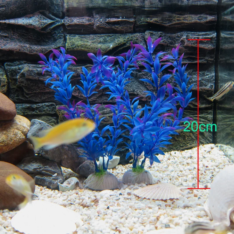 2 шт./лот пластиковые растения аквариум украшение|2pcs set| |