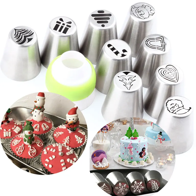 9 шт. насадки для кондитерского мешка из нержавеющей стали|Наборы кондитерских