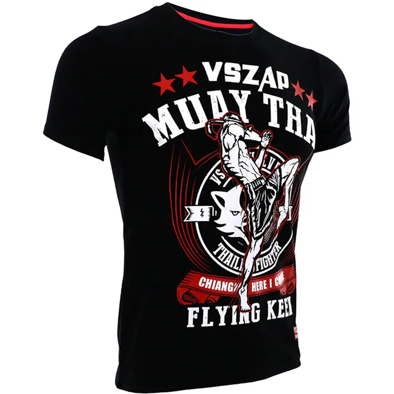 Футболка VSZAP Kampf Sanda Boxen MMA футболка для тренажерного зала занятий фитнесом джицу