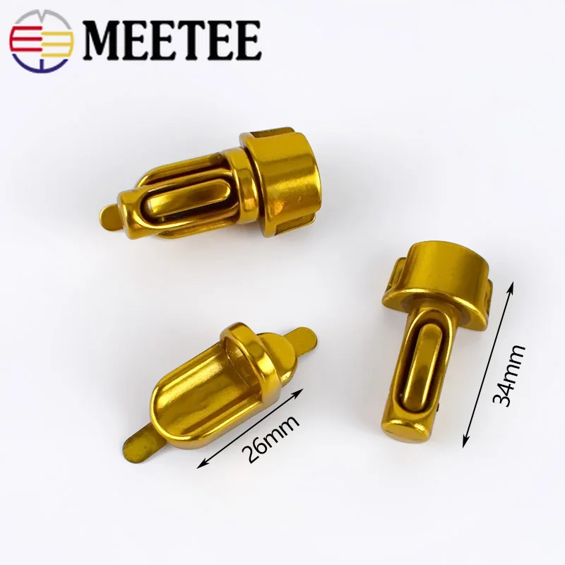 Meetee 5Pcs Retro Women Bag Lock Mortise Metal Twist Turn Snap Buckles Clasps Closure DIY Hardware Accessories | Дом и сад