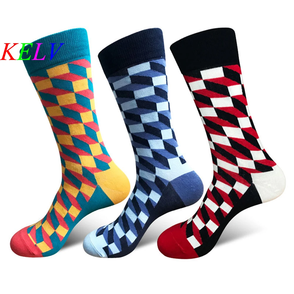 KELV 1 пара Harajuku Art Socks брендовые велосипедные спортивные носки дышащие впитывающие