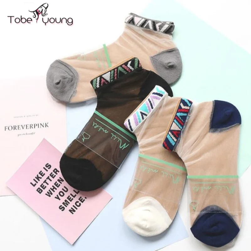 2017 Новая Мода Прозрачный Нч Лодыжки Носки Девушки Женщин Невидимая Сетка