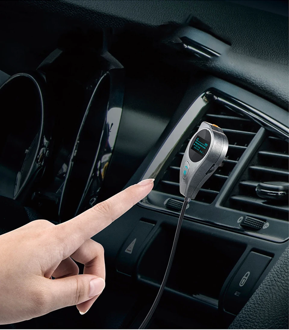 Автомобильное зарядное устройство Kebidu Bluetooth V3.0 2 в 1 А двойной USB комплект