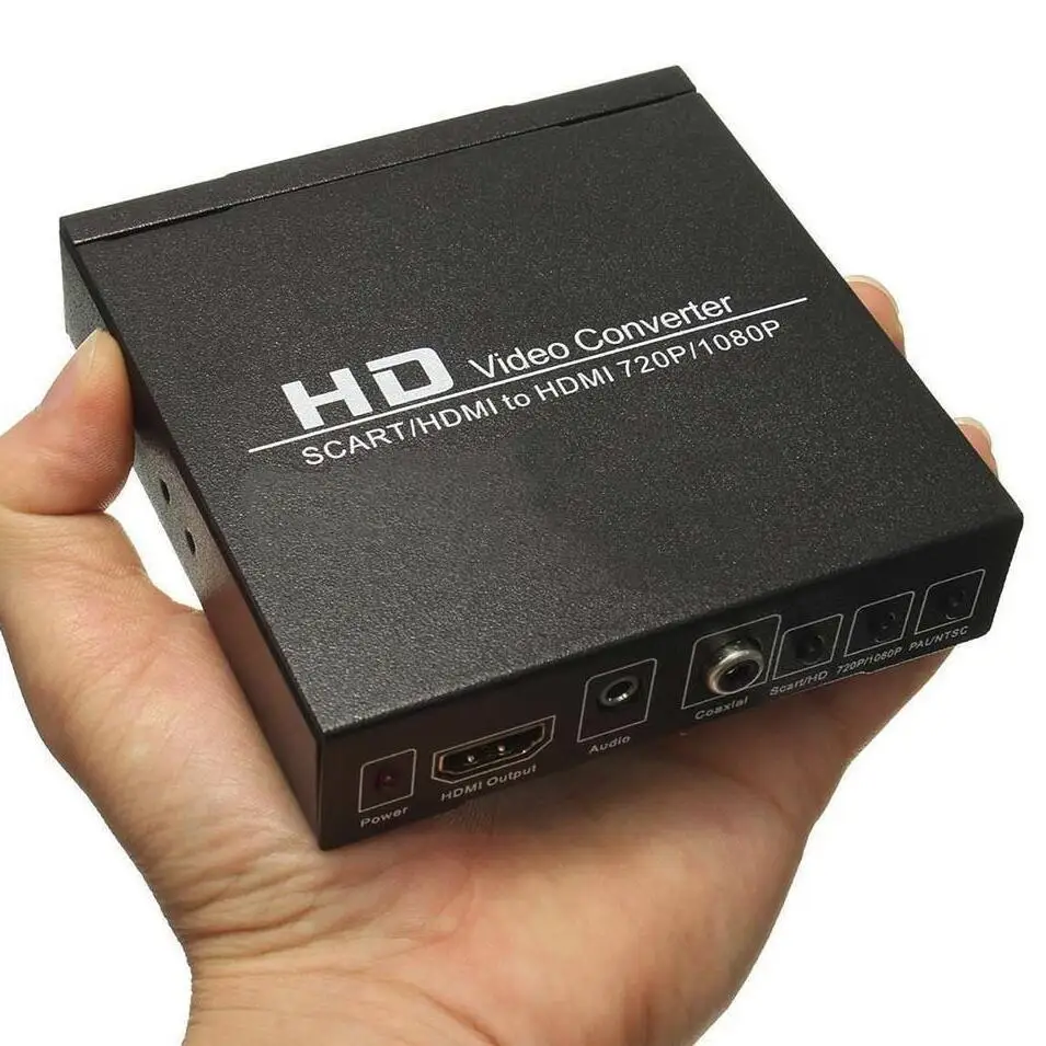 1080P SCART К HDMI аудио видео конвертер HDTV для XBox Upscaler AV PAL NTSC адаптер сигнала HD приемник