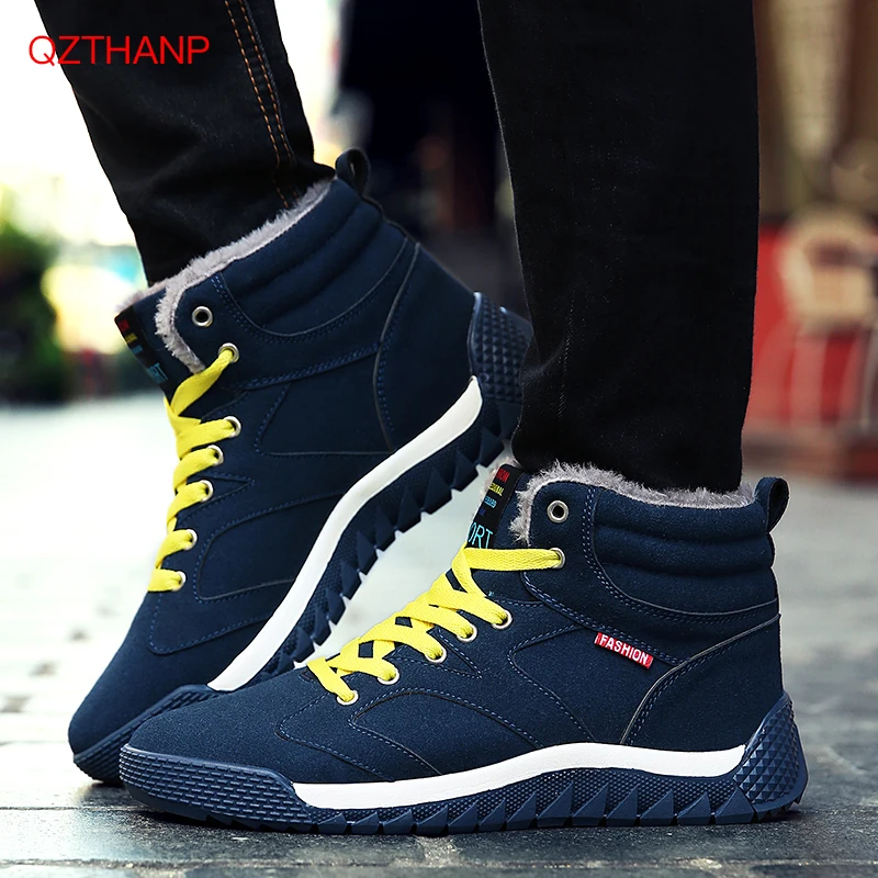 

High Quality Men Winter Add Cotton Warm Boots Martin Boots Solid Snow Boots Plus Male Men Snow Boots Outdoor Casual Breathable