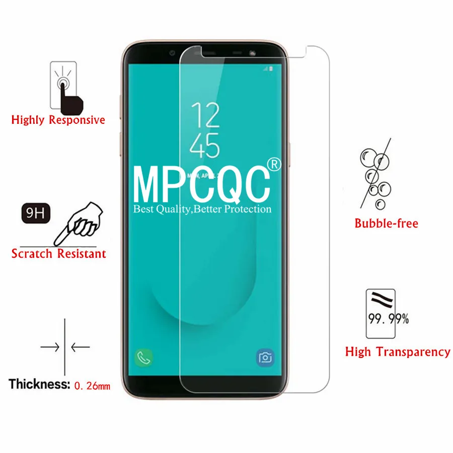 Tempered Glass for Samsung Galaxy J4 Screen Protector 2018 J400F 9H 2.5D Phone Protective on | Мобильные телефоны и