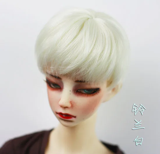 

BJD doll wigs Keiskei white High-temperature wire short wigs for 1/3 BJD DD SD doll natural small curly wigs
