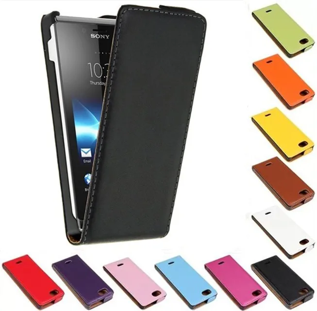 Бизнес VIP чехол для sony Xperia J St26i кожаный чехол настоящая Вертикальная откидная задняя крышка мобильный чехол-книжка для телефона чехол s 11 цветов