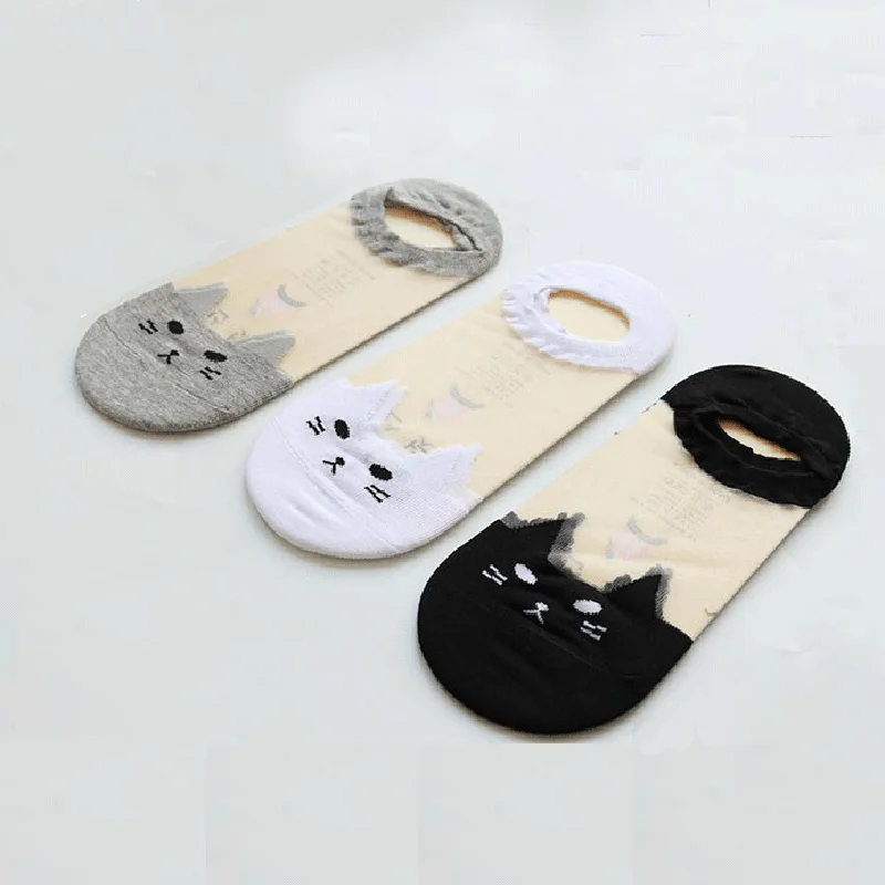 Носки женские прозрачные однотонные 3 пары летние|boat socks women|women boat sockssocks women summer |
