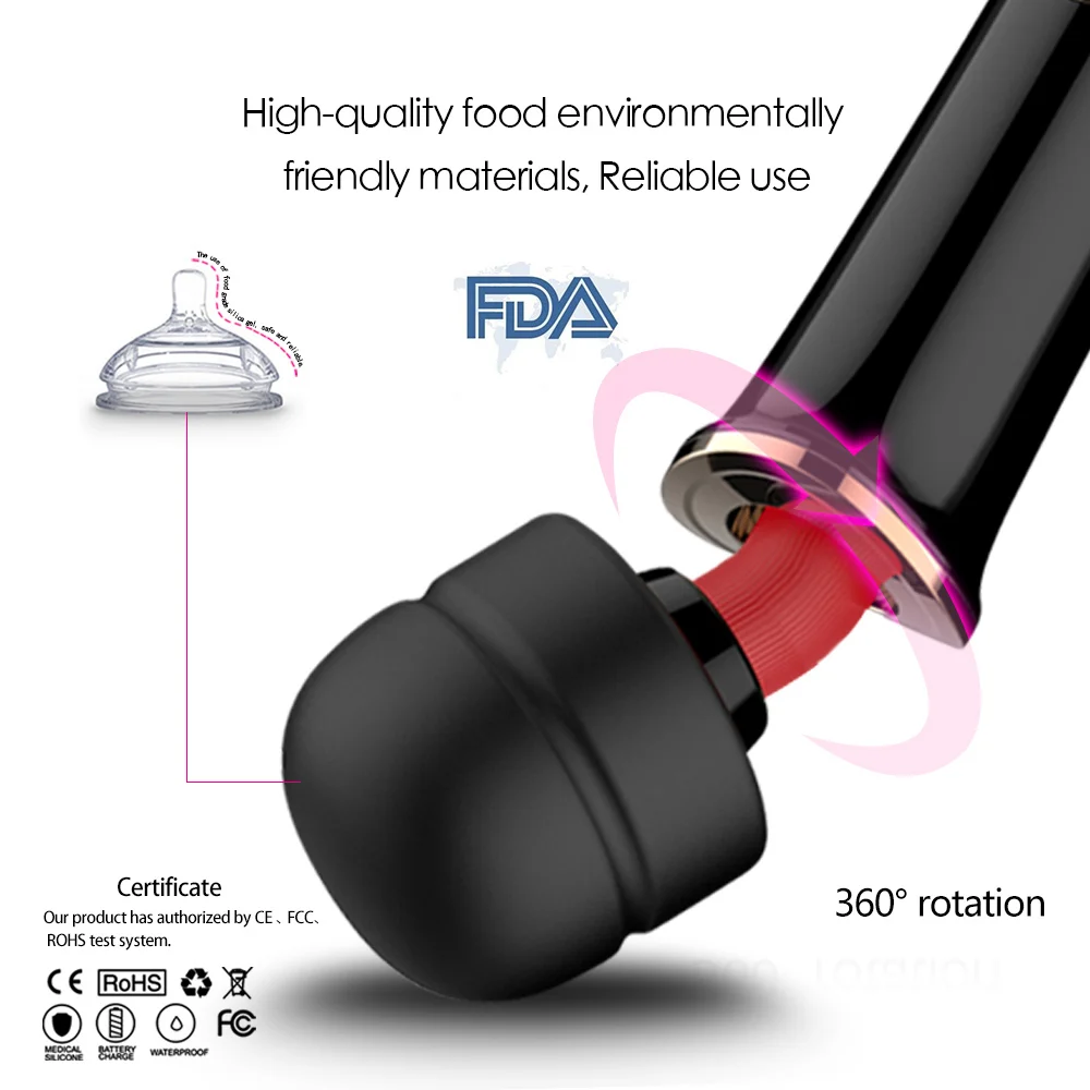 10 скоростей сильная вибрация AV палка Вибратор массажер для тела большая