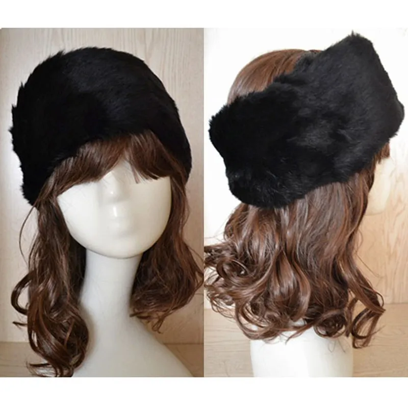 Новинка женские теплые меховые головные кольца шапки бини зимняя женская шапка