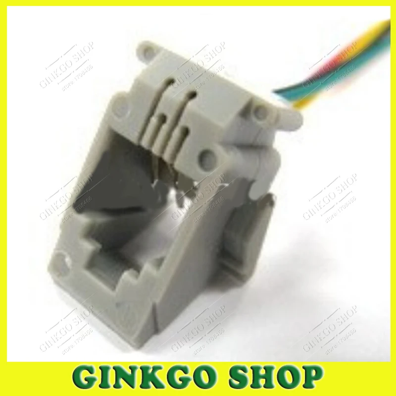 Серые пластиковые разъемы для телефонных адаптеров 4P4C RJ11 20 шт./лот модели 616W