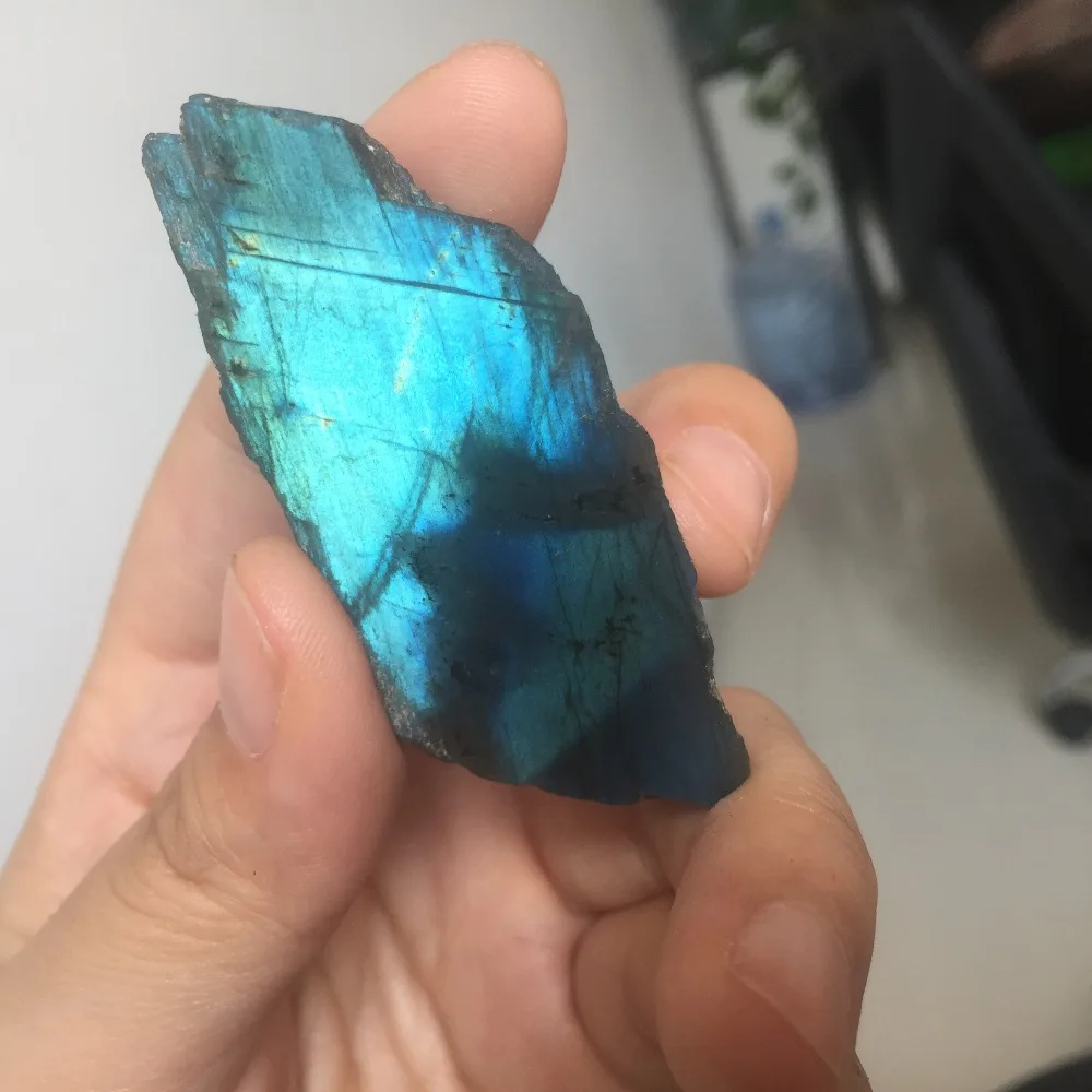 2 шт. натуральный камень лабрадорит Исцеление Рейки Кристалл Фигурка Suncatchers
