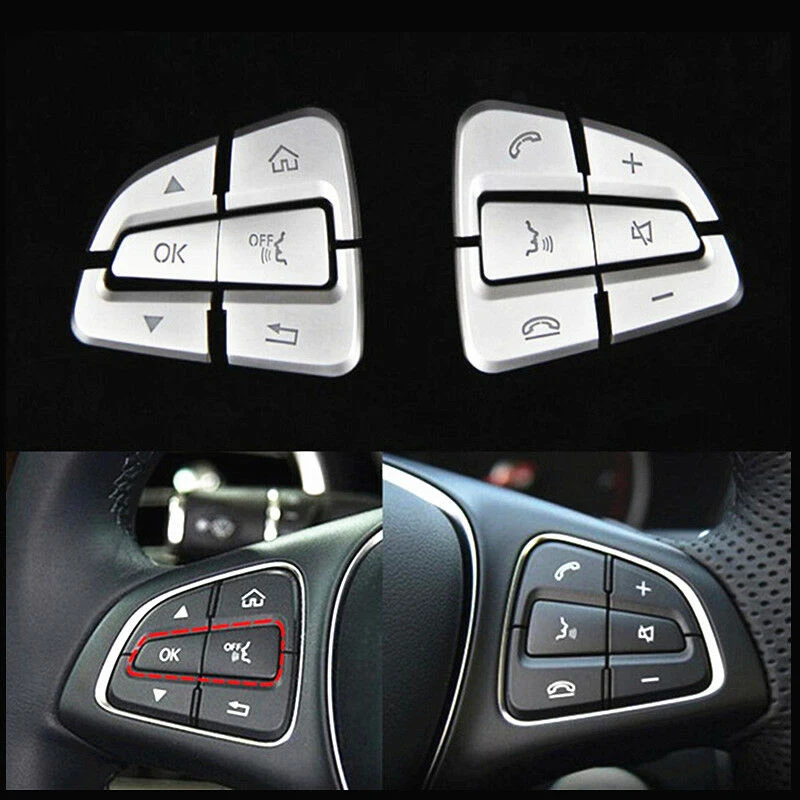 Декоративные Чехлы для автомобильных кнопок 12 шт. чехлы Mercedes Benz GLC C Class W205 2015 2018
