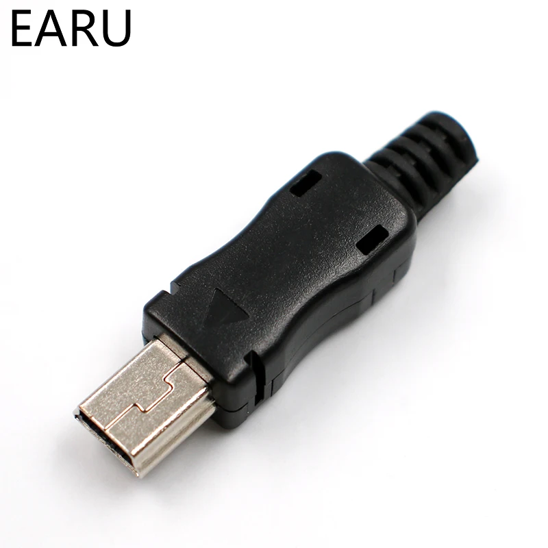 10 шт. Мини USB 5 контактный Т Порт Штекерный разъем пластиковая крышка для DIY Прямая