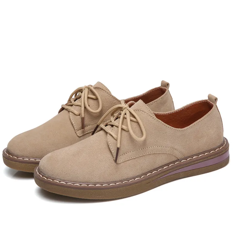 without plush khaki SNURULANCow/Замшевые женские туфли-оксфорды на плоской подошве; сезон весна; женские кроссовки; лоферы; Повседневная обувь; коллекция года; мокасины; большие размеры; сезон осень; E491 - Цвет: without plush khaki