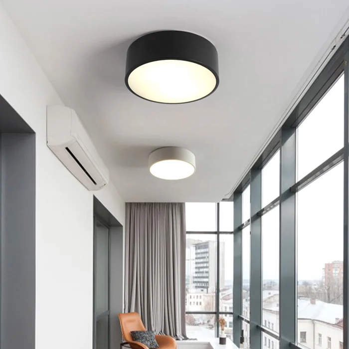 2017 Балконная мини светодиодная лампа в скандинавском стиле черная и белая для