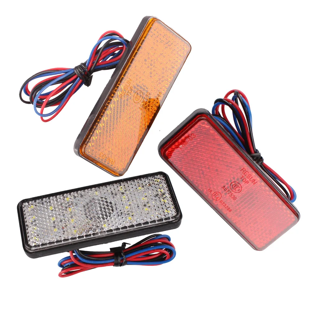 

1Pc 12V LED Reflector Rear Tail Brake Stop Marker Light Truck Lorry Trailer SUV RV Motorcycle Led Signal Light Size 9*3.3*0.95cm