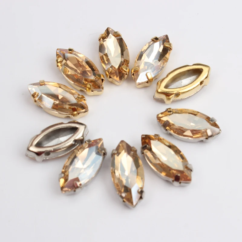 Блестящие камни для шитья кошачий глаз с топазом 100 шт. | Дом и сад