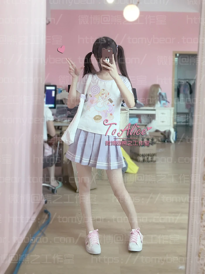 Карамельные летние костюмы для девочек 2 шт. в комплекте: короткая футболка с