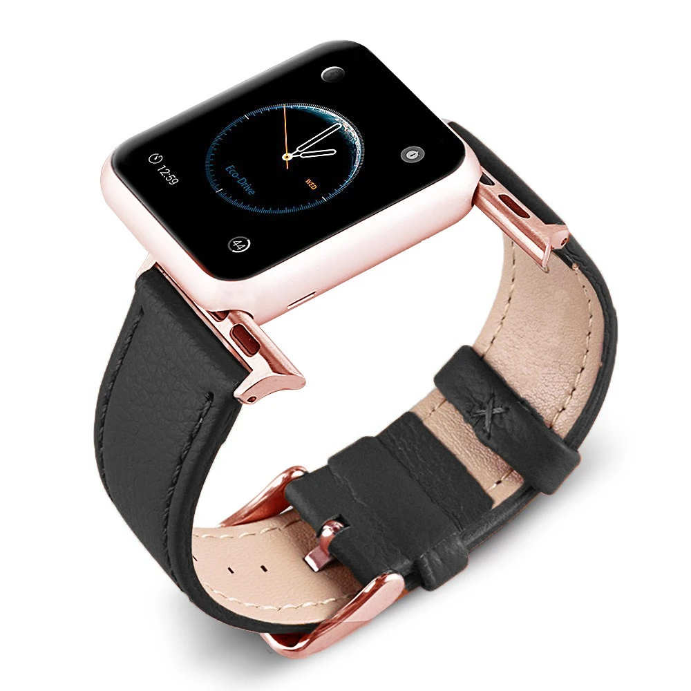 Eastar браслет из натуральной кожи розового золота ремешок для часов Apple Watch Band 42 мм 38