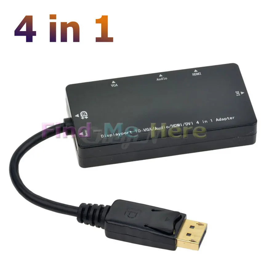 4 в 1 адаптер для порта дисплея ноутбука HDMI DVI VGA | Электроника